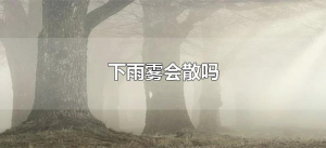 ​下雨雾会散吗（雾天下雨雾会不会散）