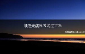 ​顺遂无虞是考试过了吗(顺遂无虞的寓意是什么)