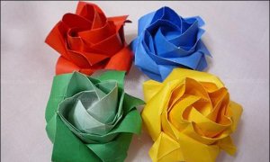 ​怎样折玫瑰花，手工制作：怎样折玫瑰花？