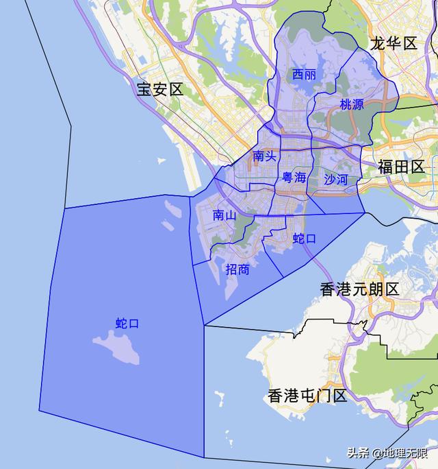 深圳南山桃源街道地图（深圳市南山区8街道地图）(2)