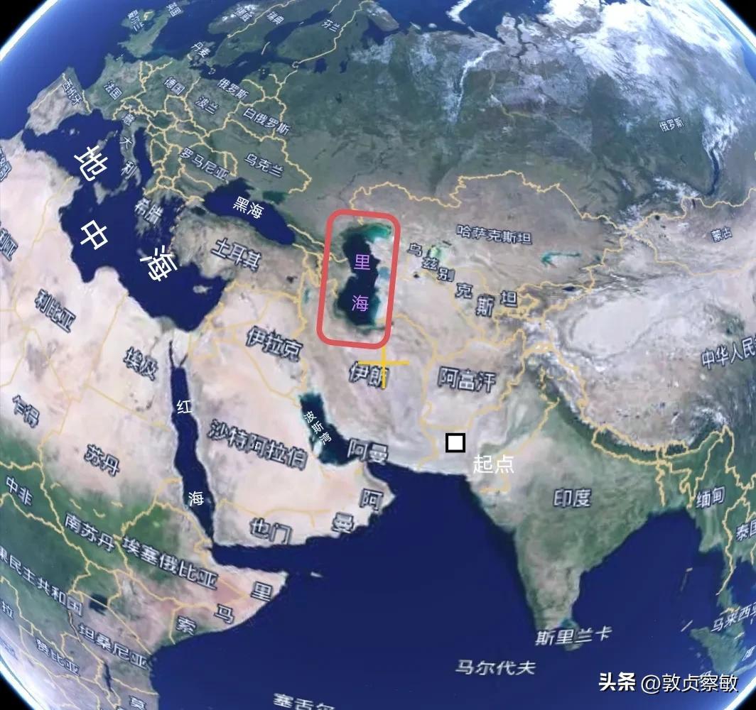 世界最大的湖泊：里海面积约38万k㎡