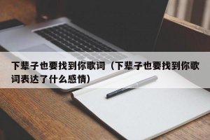 ​下辈子也要找到你歌词（下辈子也要找到你歌词表达了什么感情）