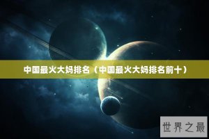 ​中国最火大妈排名（中国最火大妈排名前十）