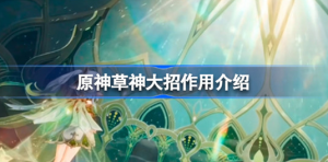 原神草神大招作用是什么 原神草神大招作用展示